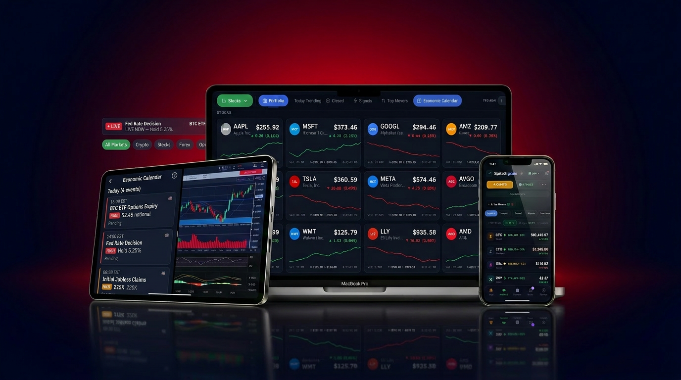 SpikeSignals on desktop, mobile, and tablet