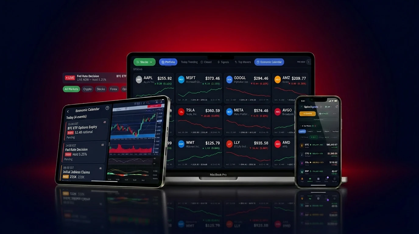 SpikeSignals on desktop, mobile, and tablet